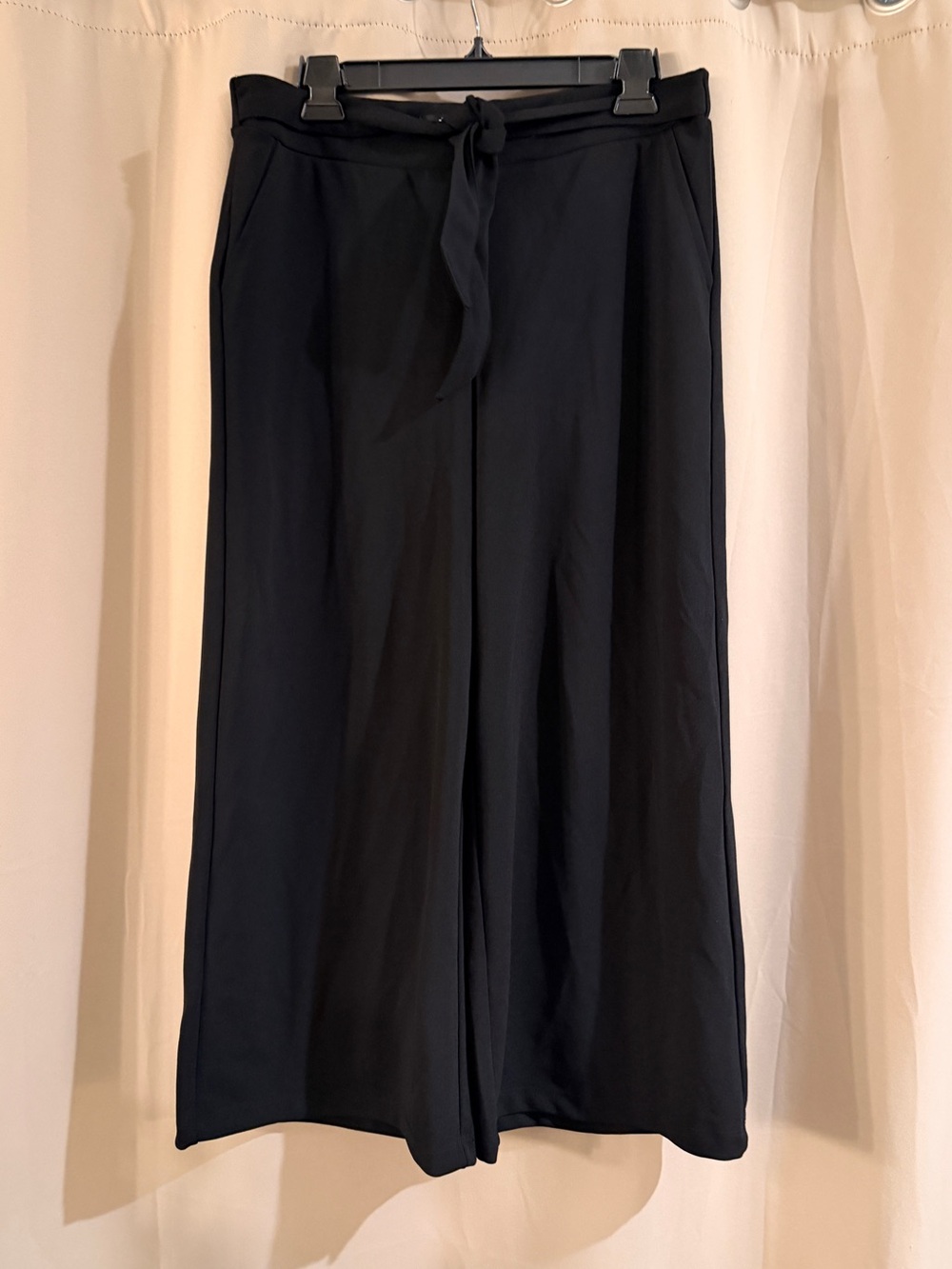 Rewash Brand Wide Leg Black Tie-Waist Pants